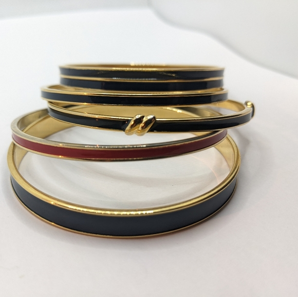 Set of Monet bangles, blue and red - Picture 2 of 13